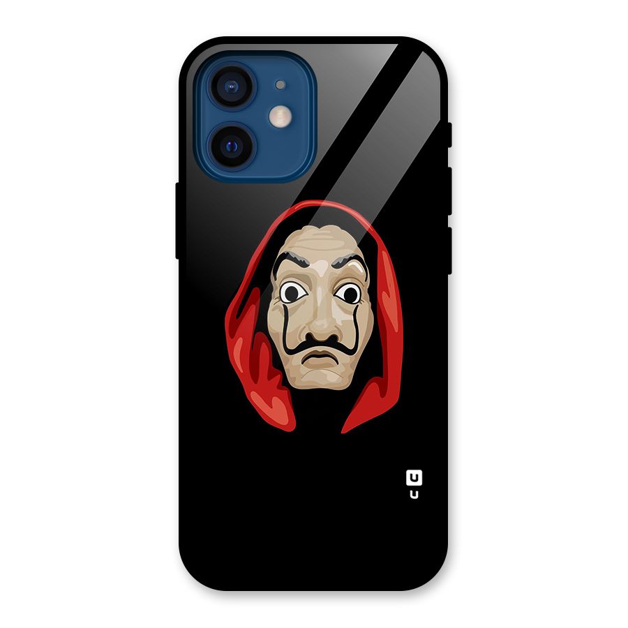 Money Heist Mask Glass Back Case for iPhone 12 Mini