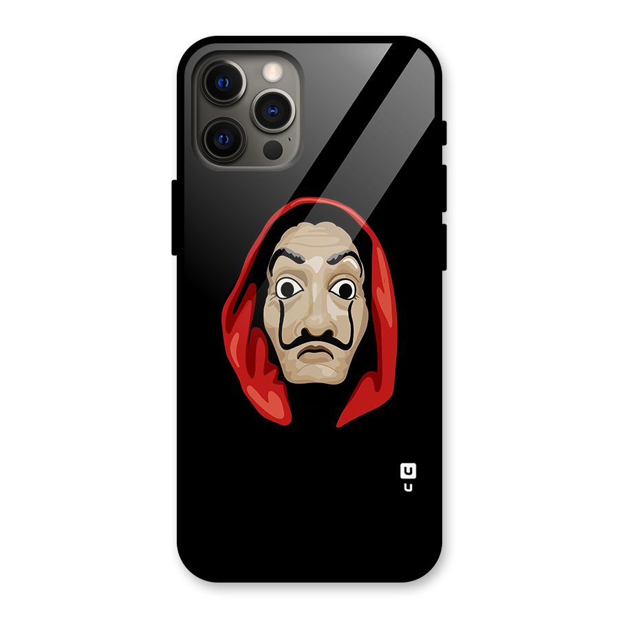 Money Heist Mask Glass Back Case for iPhone 12 Pro Max