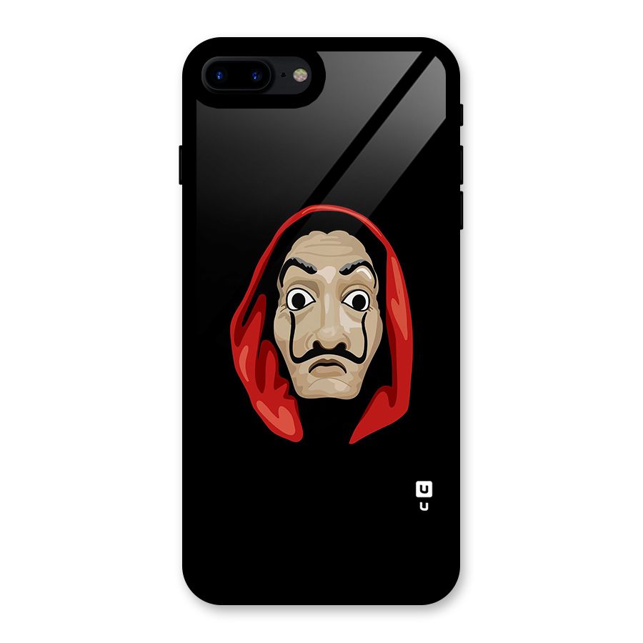 Money Heist Mask Glass Back Case for iPhone 8 Plus