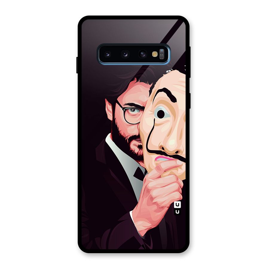 Money Heist Professor Art Glass Back Case for Galaxy S10