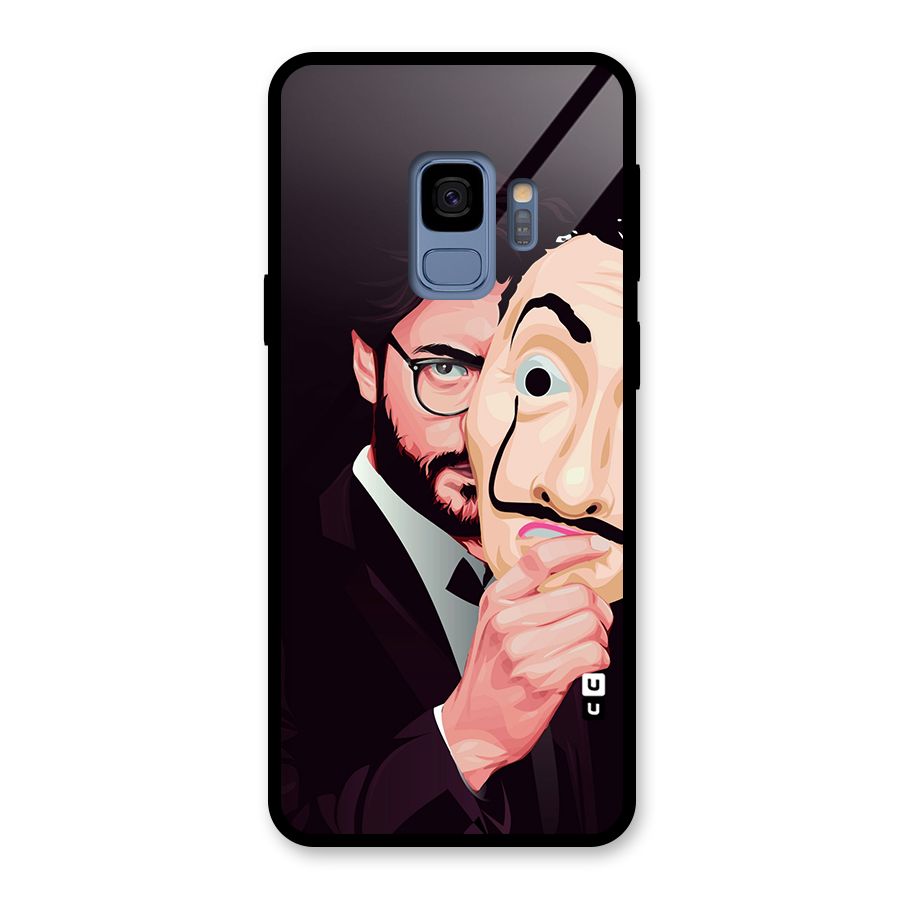 Money Heist Professor Art Glass Back Case for Galaxy S9