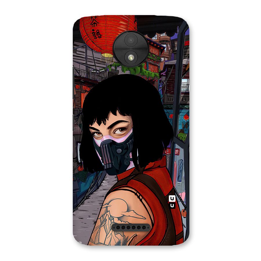 Money Heist Tokyo Mask Back Case for Moto C