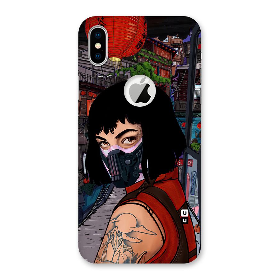 Money Heist Tokyo Mask Back Case for iPhone X Logo Cut