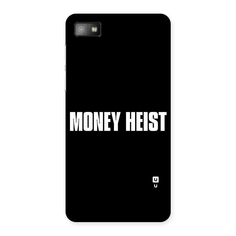 Money Heist Typography Back Case for Blackberry Z10