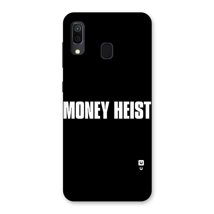 Money Heist Typography Back Case for Galaxy A30