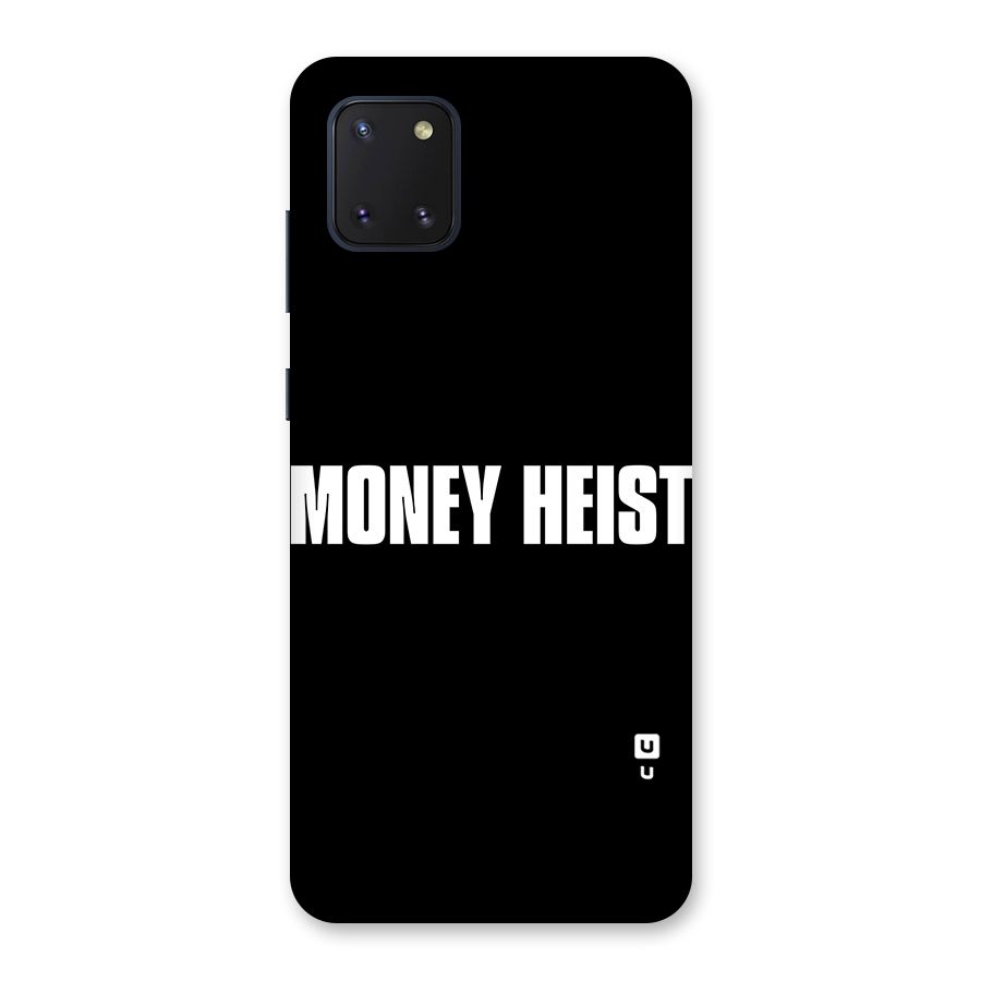 Money Heist Typography Back Case for Galaxy Note 10 Lite