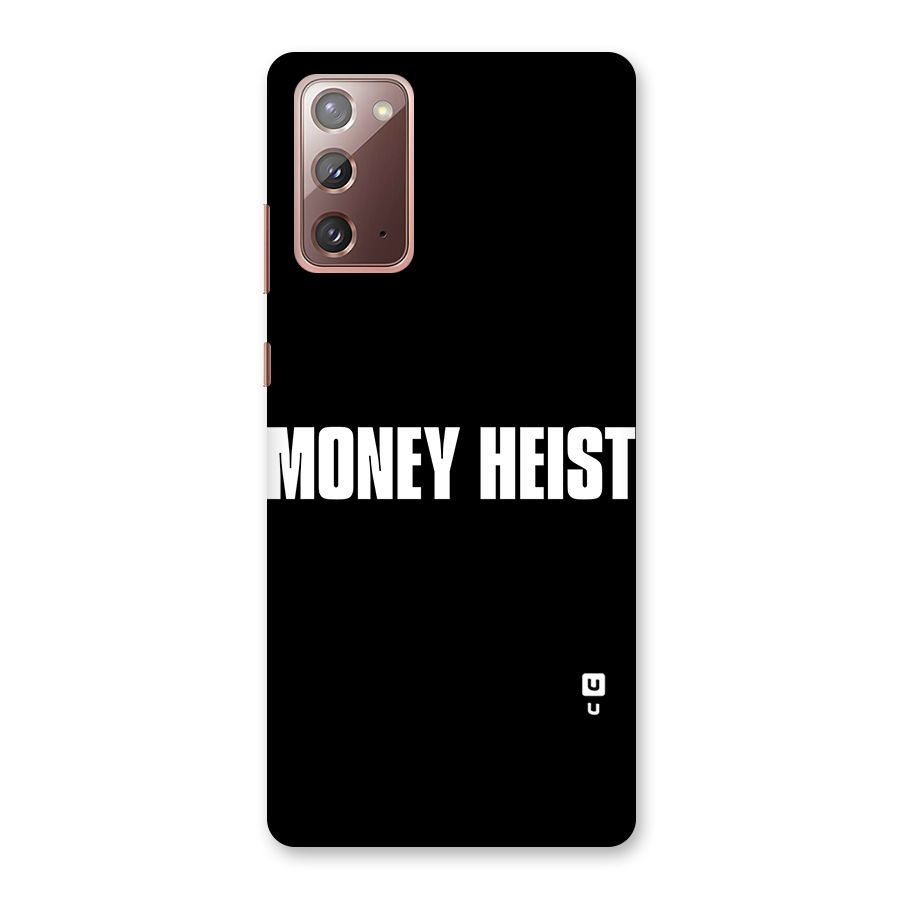 Money Heist Typography Back Case for Galaxy Note 20