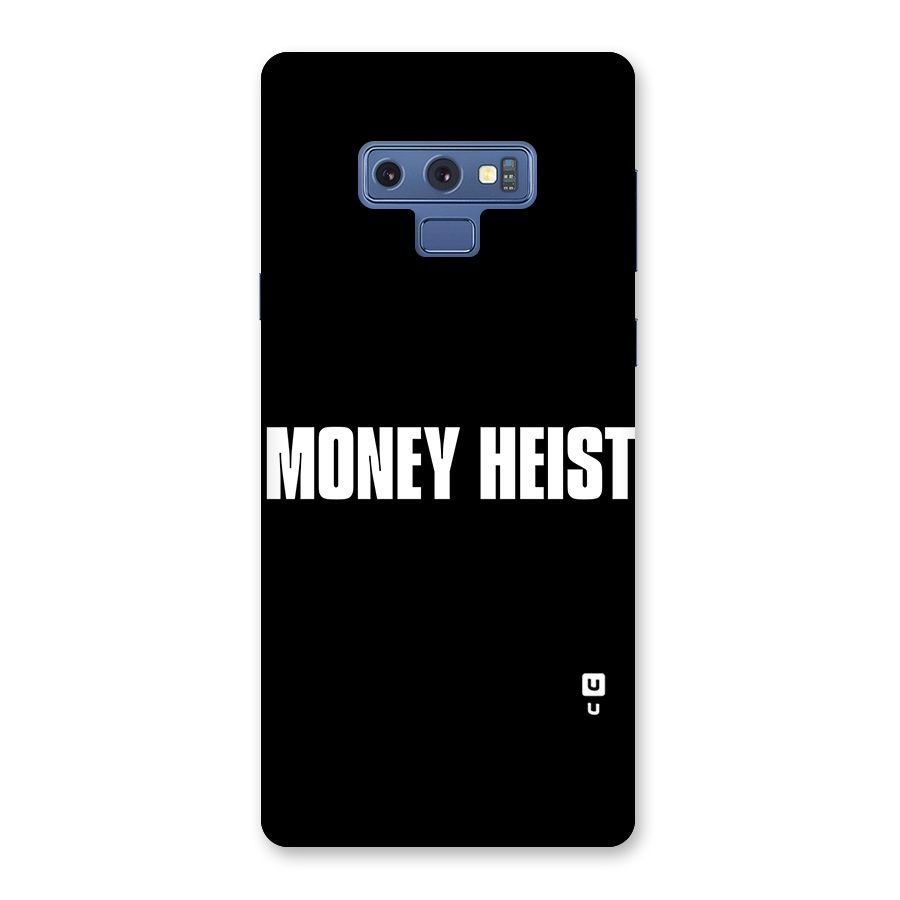Money Heist Typography Back Case for Galaxy Note 9