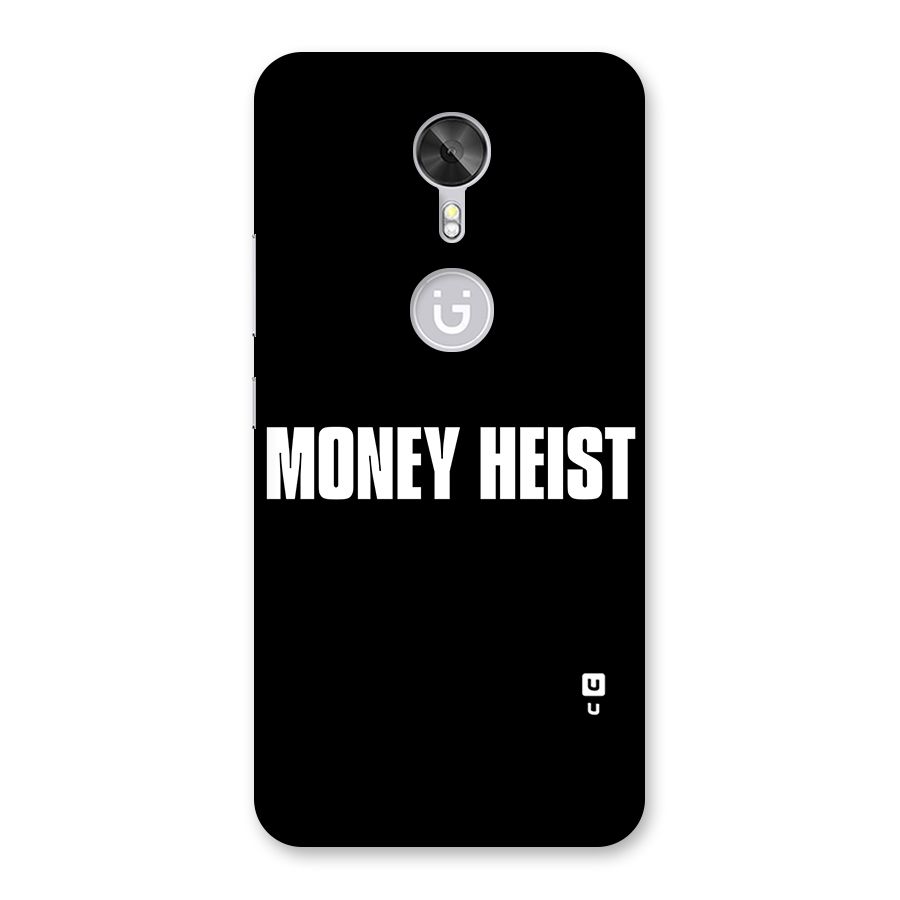 Money Heist Typography Back Case for Gionee A1