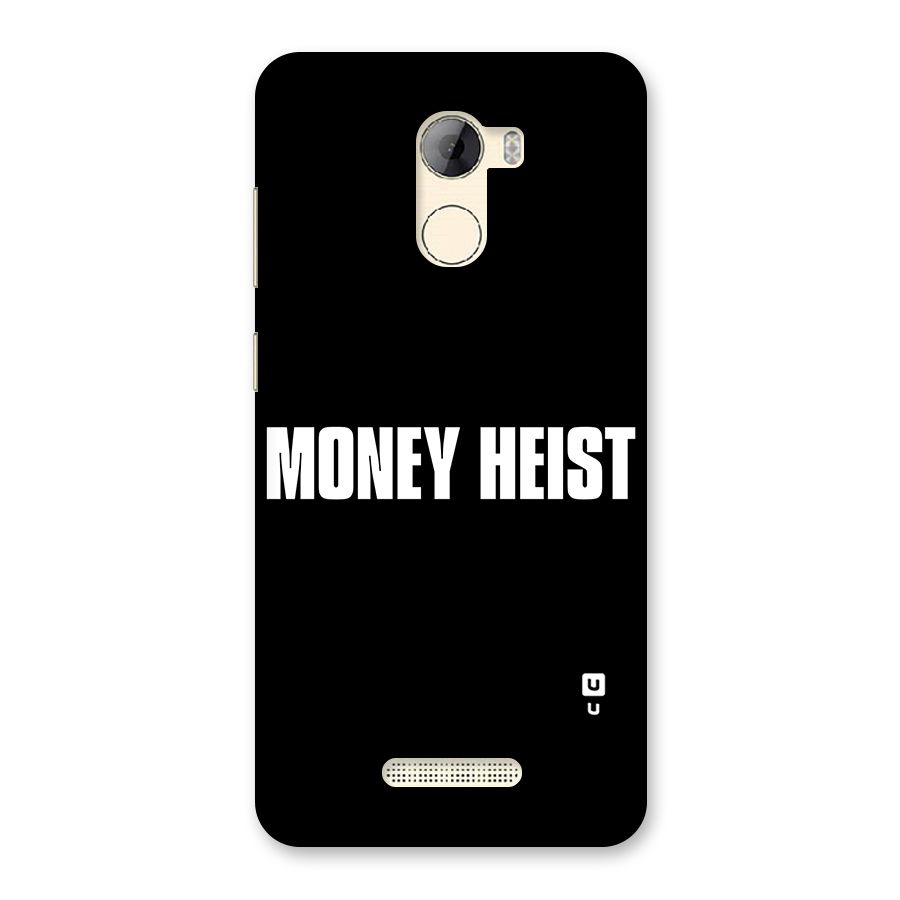 Money Heist Typography Back Case for Gionee A1 LIte