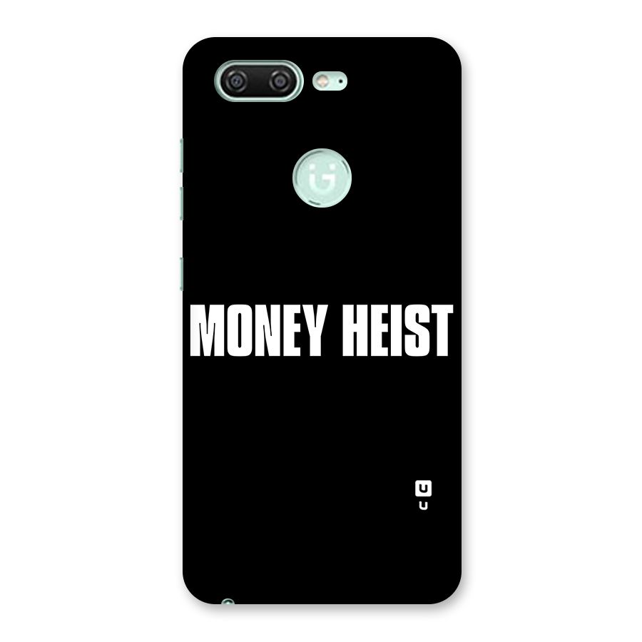 Money Heist Typography Back Case for Gionee S10
