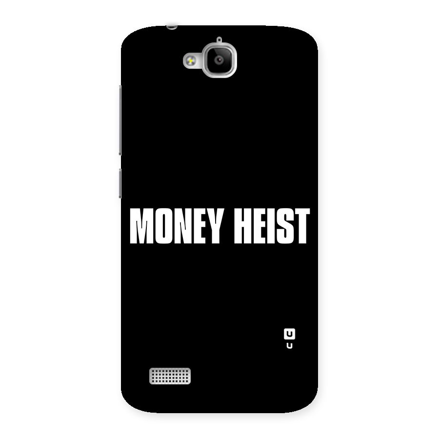 Money Heist Typography Back Case for Honor Holly
