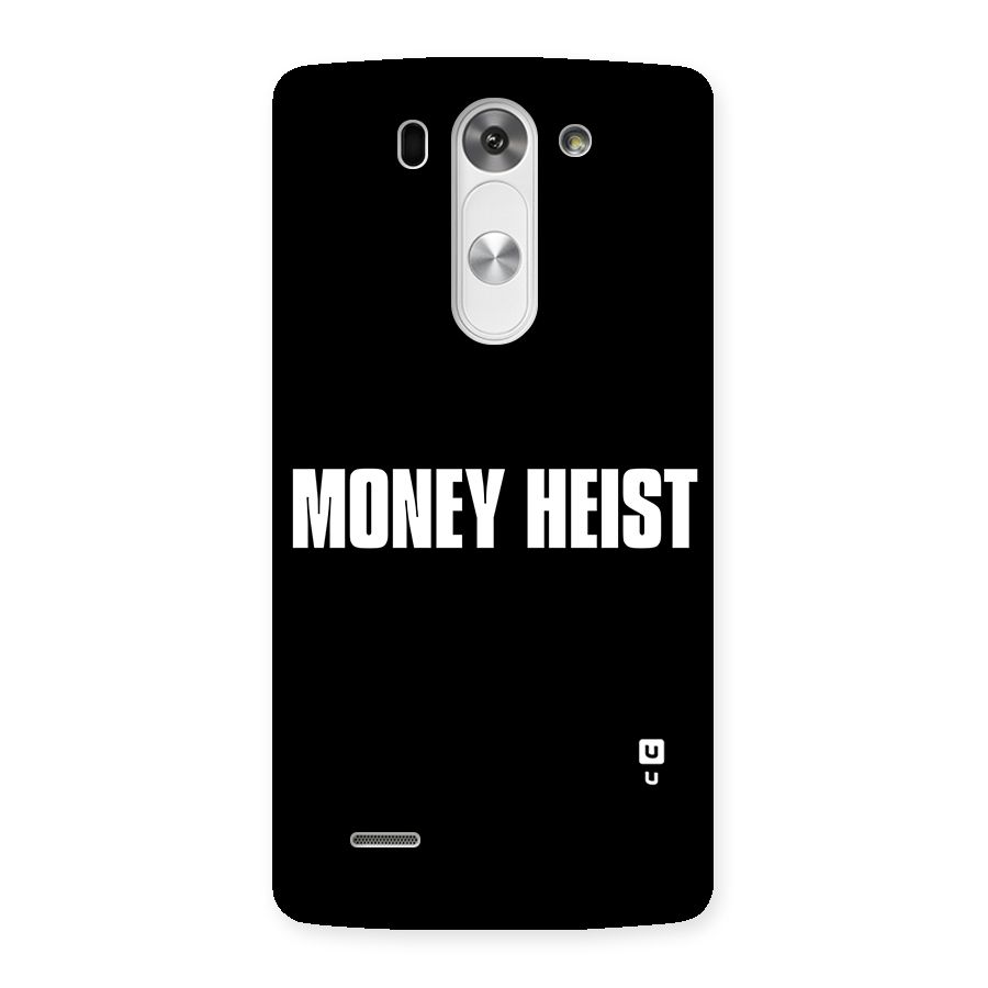 Money Heist Typography Back Case for LG G3 Beat
