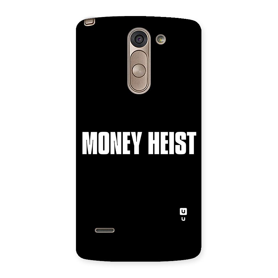 Money Heist Typography Back Case for LG G3 Stylus