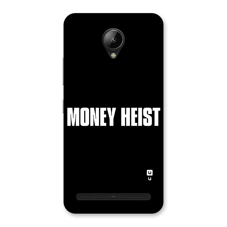 Money Heist Typography Back Case for Lenovo C2