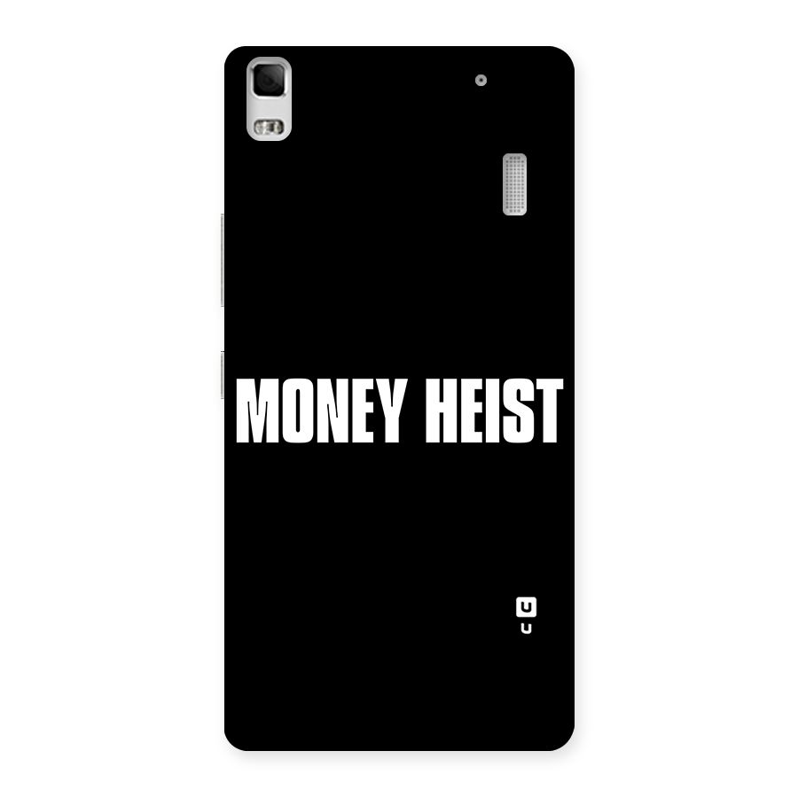 Money Heist Typography Back Case for Lenovo K3 Note