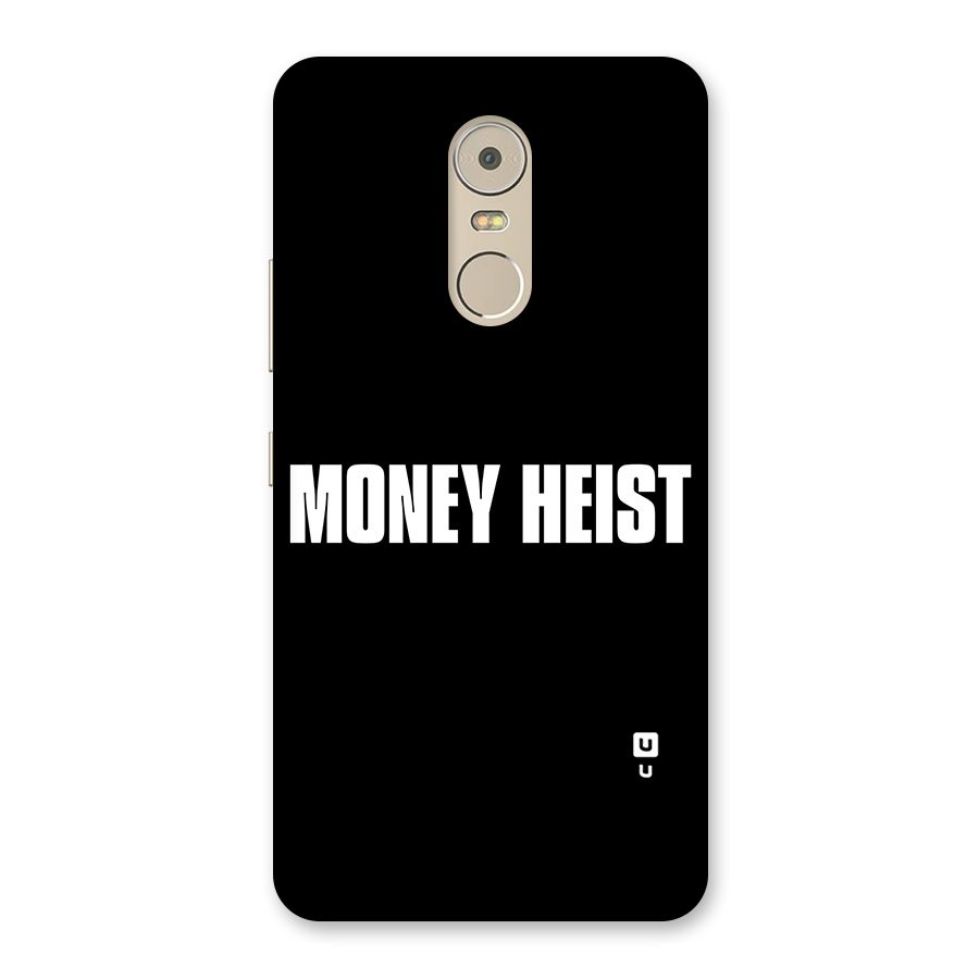 Money Heist Typography Back Case for Lenovo K6 Note