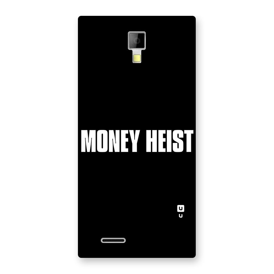 Money Heist Typography Back Case for Micromax Canvas Xpress A99