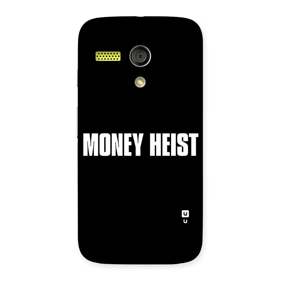 Money Heist Typography Back Case for Moto G