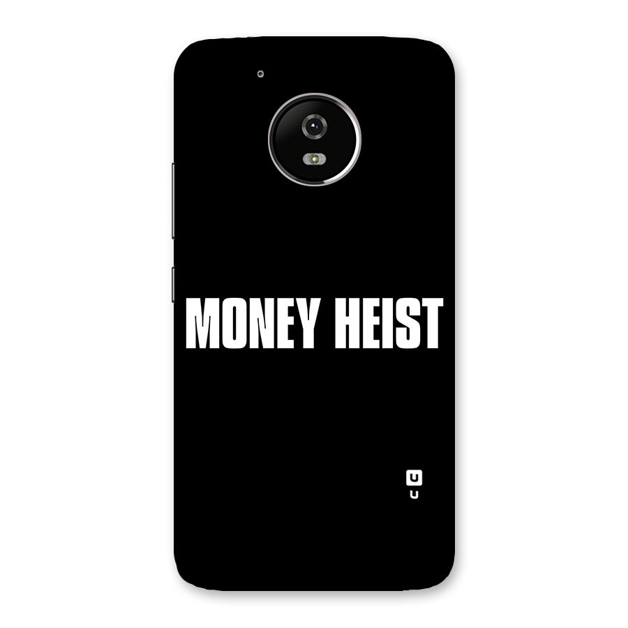 Money Heist Typography Back Case for Moto G5