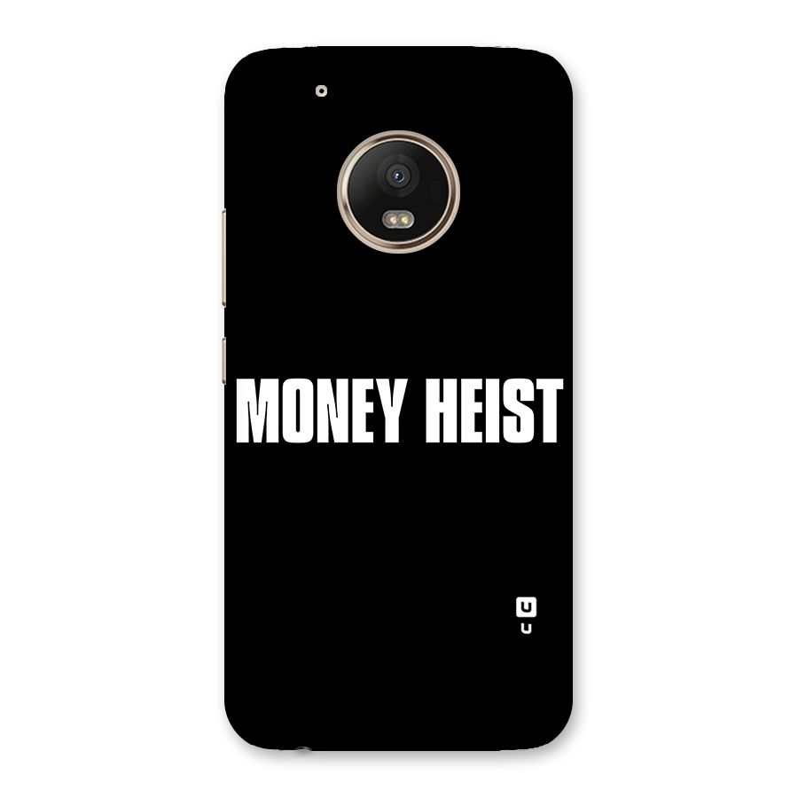 Money Heist Typography Back Case for Moto G5 Plus