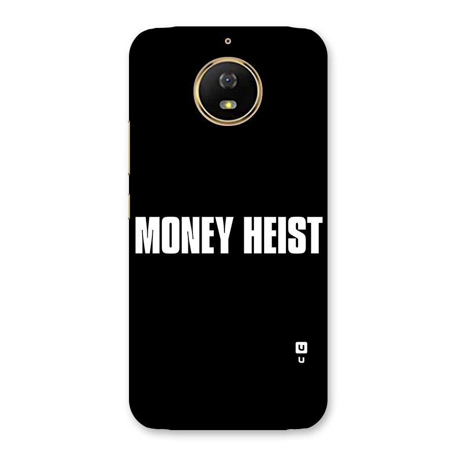 Money Heist Typography Back Case for Moto G5s