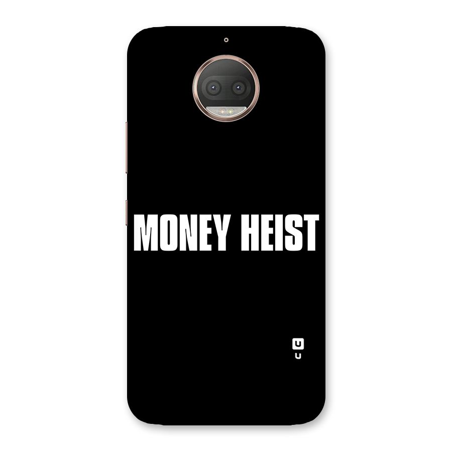 Money Heist Typography Back Case for Moto G5s Plus