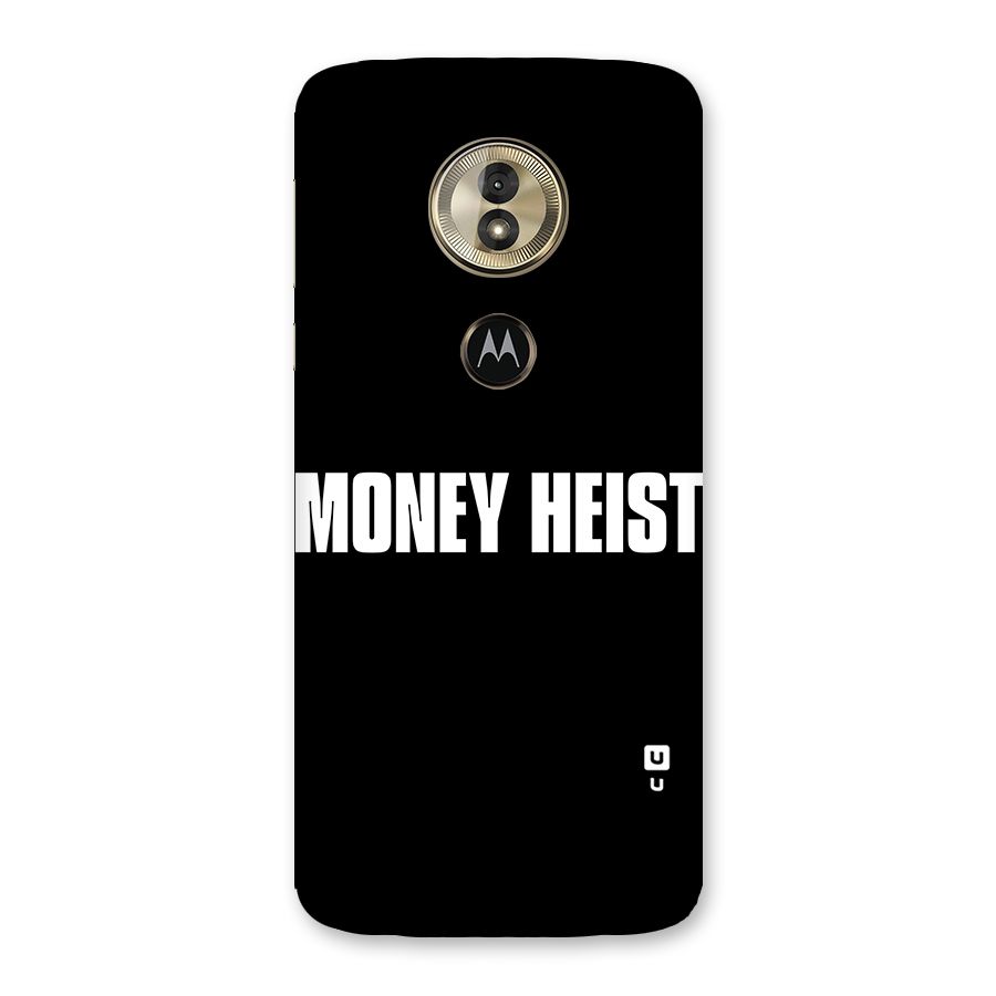 Money Heist Typography Back Case for Moto G6 Play