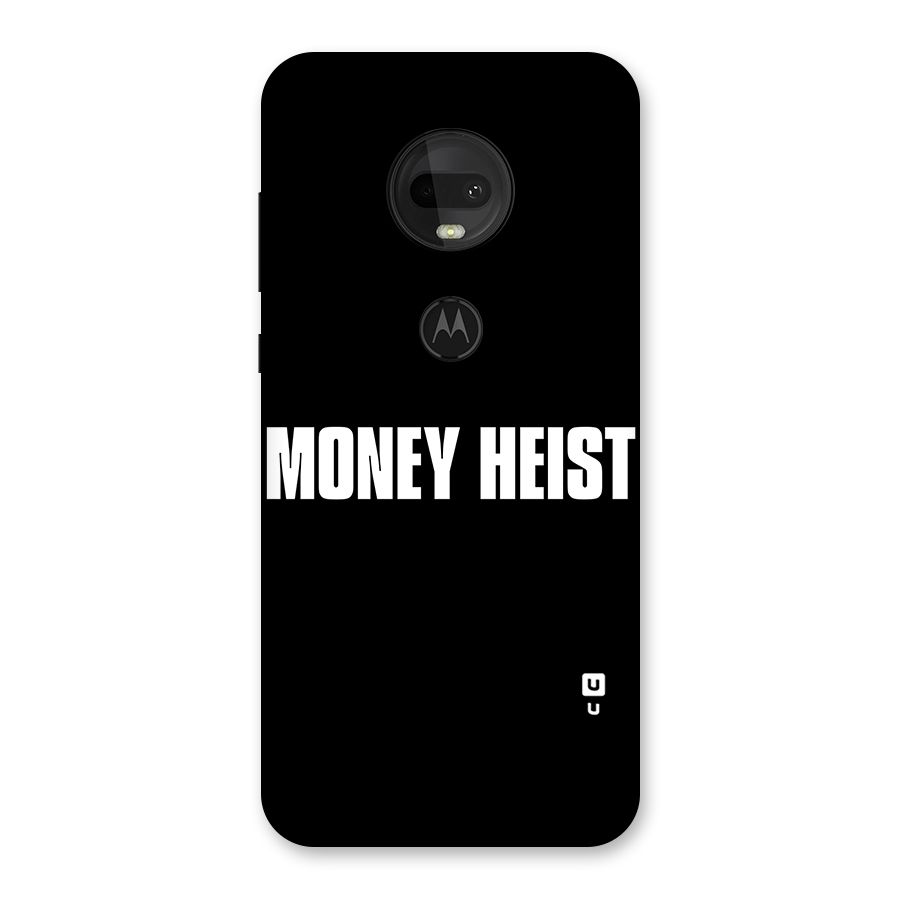 Money Heist Typography Back Case for Moto G7