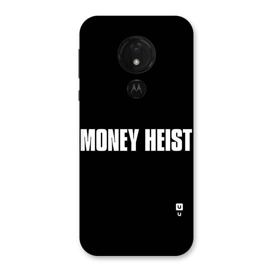 Money Heist Typography Back Case for Moto G7 Power