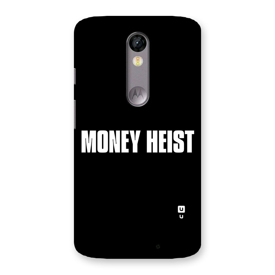 Money Heist Typography Back Case for Moto X Force