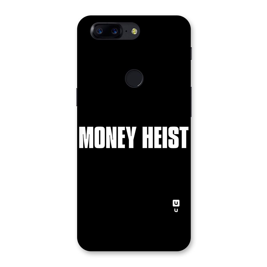 Money Heist Typography Back Case for OnePlus 5T