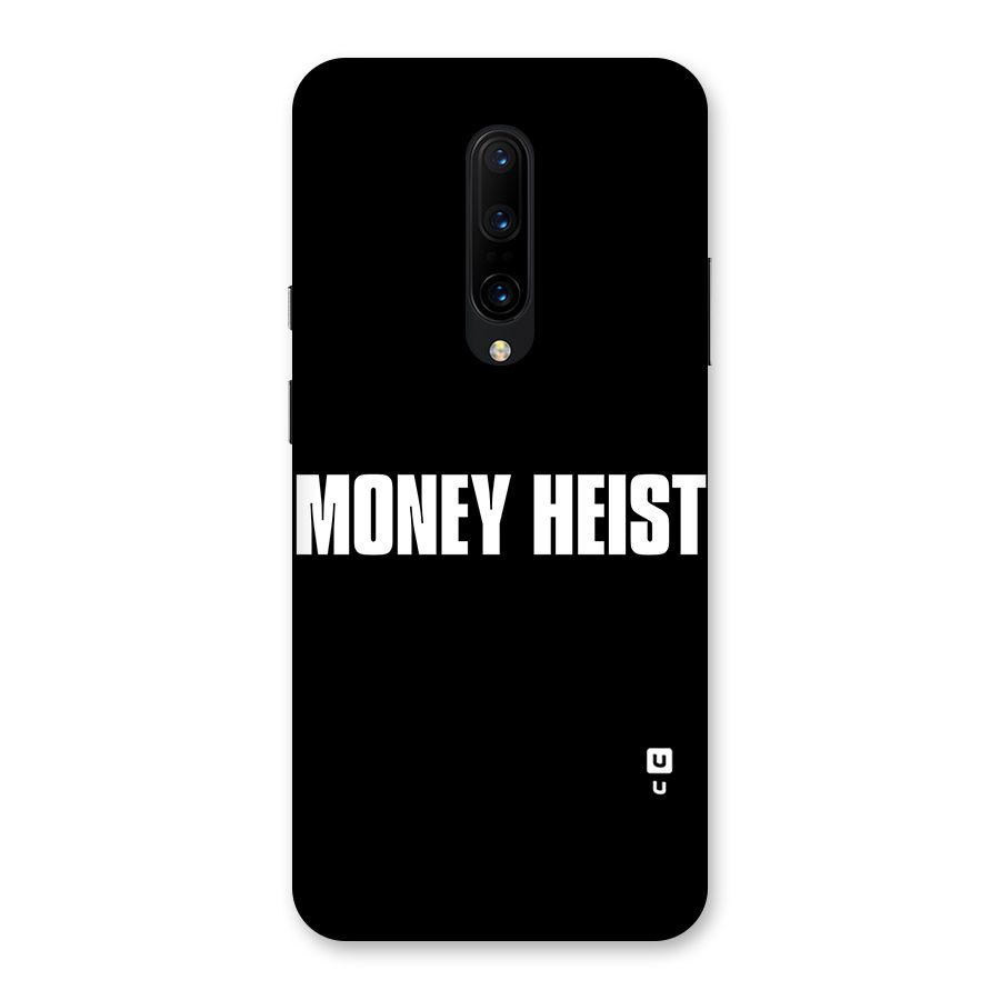 Money Heist Typography Back Case for OnePlus 7 Pro
