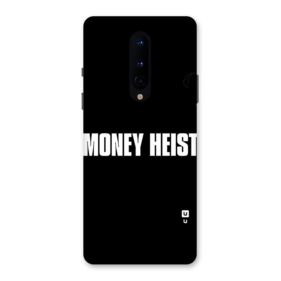Money Heist Typography Back Case for OnePlus 8