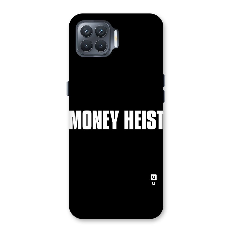 Money Heist Typography Back Case for Oppo F17 Pro
