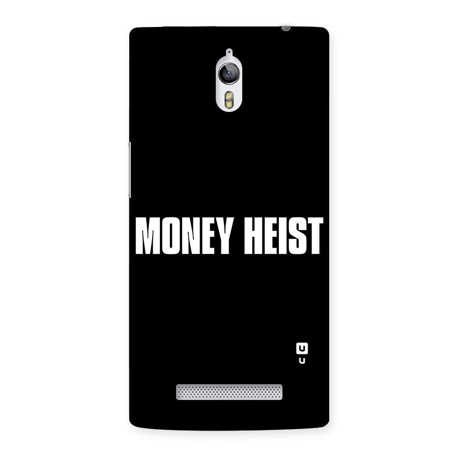 Money Heist Typography Back Case for Oppo Find 7