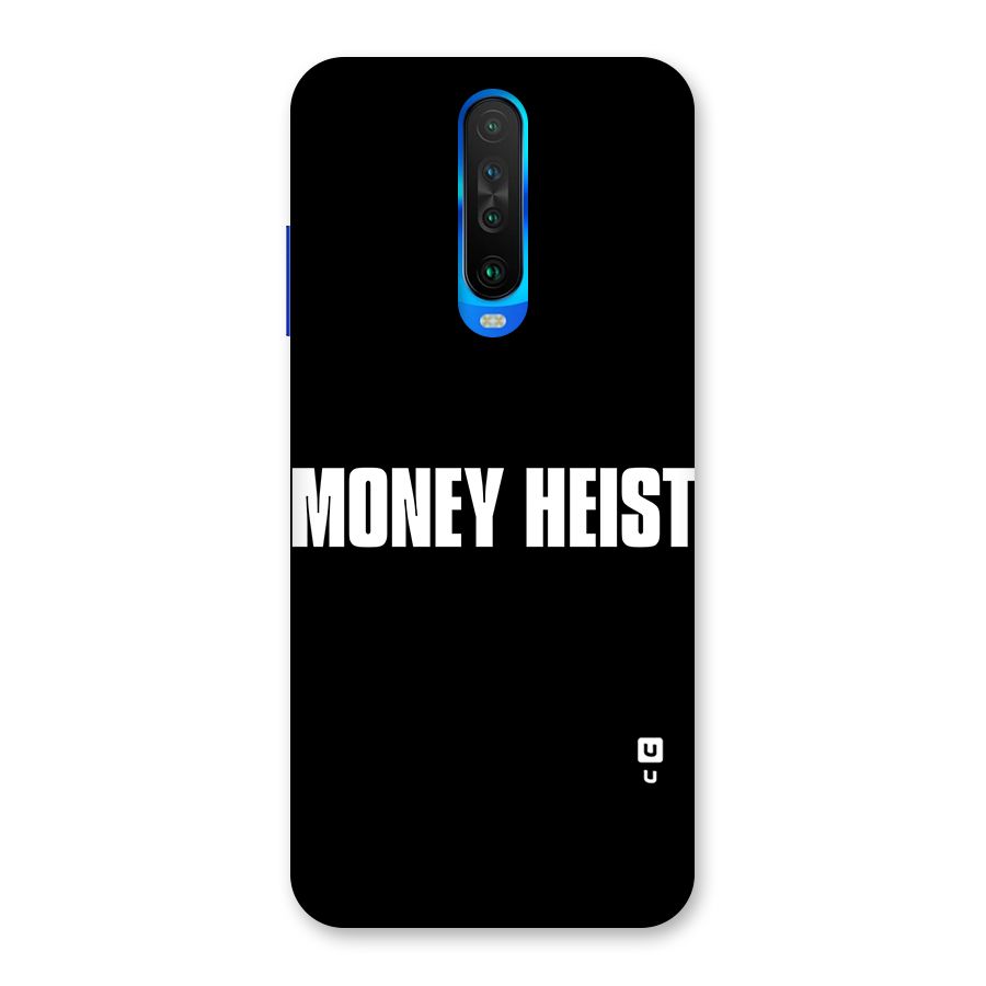 Money Heist Typography Back Case for Poco X2