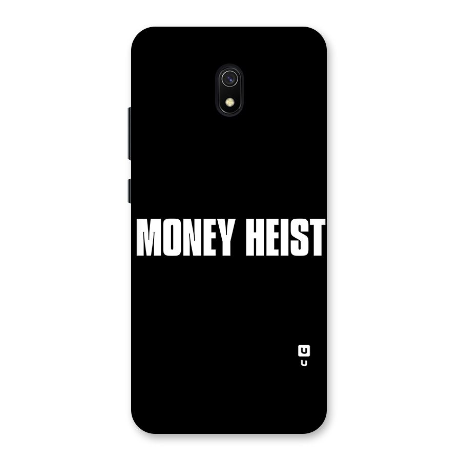 Money Heist Typography Back Case for Redmi 8A