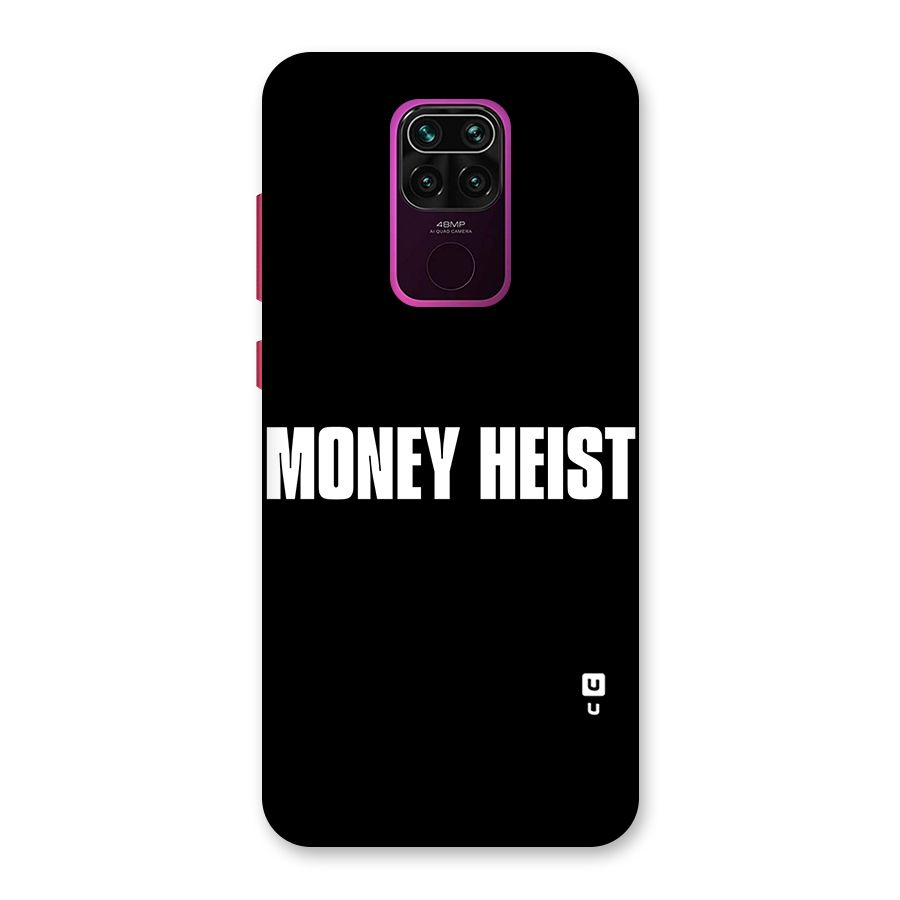 Money Heist Typography Back Case for Redmi Note 9