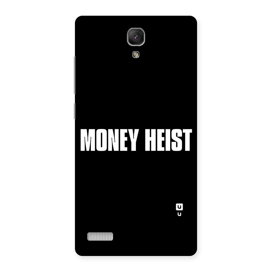 Money Heist Typography Back Case for Redmi Note Prime