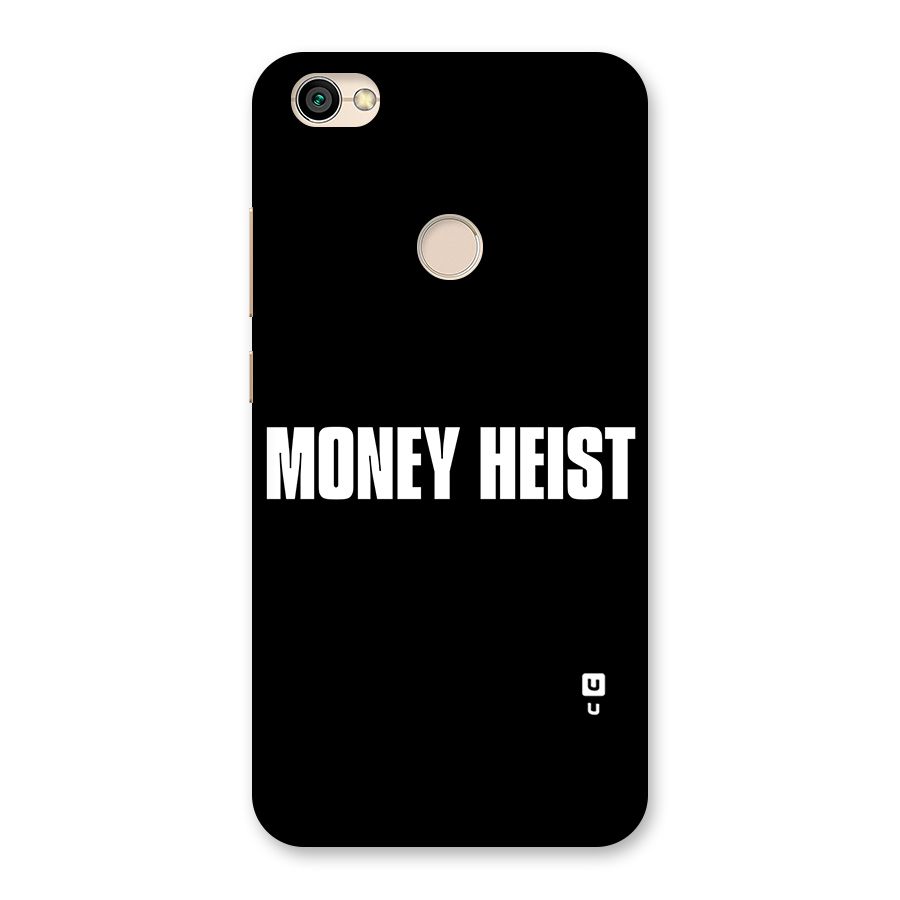 Money Heist Typography Back Case for Redmi Y1 2017