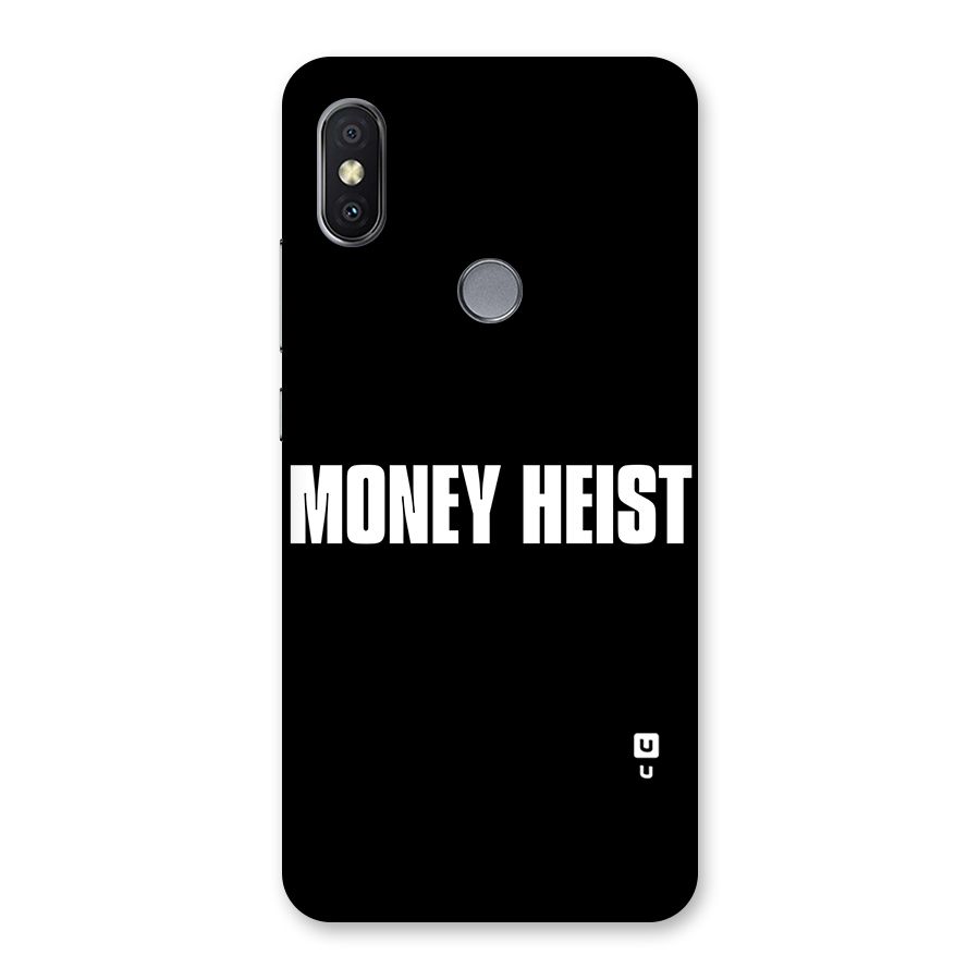 Money Heist Typography Back Case for Redmi Y2