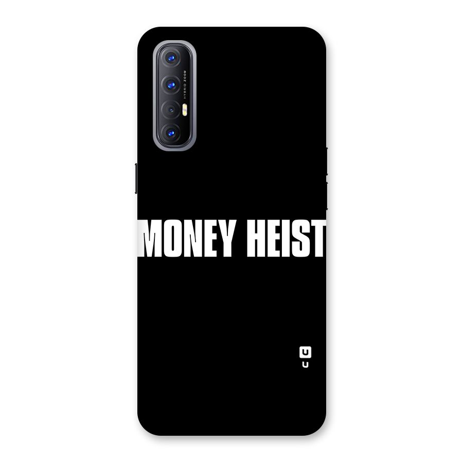Money Heist Typography Back Case for Reno3 Pro