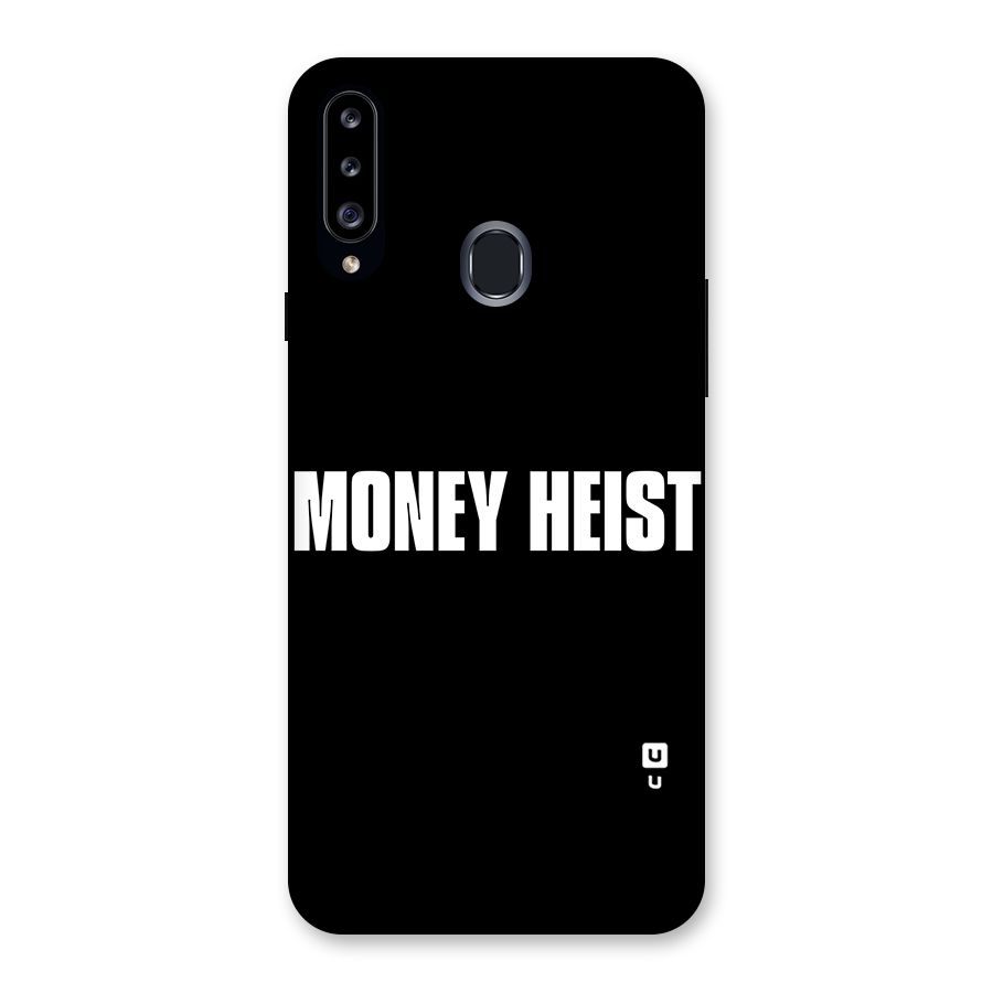 Money Heist Typography Back Case for Samsung Galaxy A20s