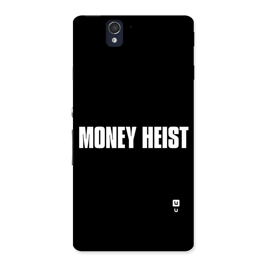 Money Heist Typography Back Case for Sony Xperia Z