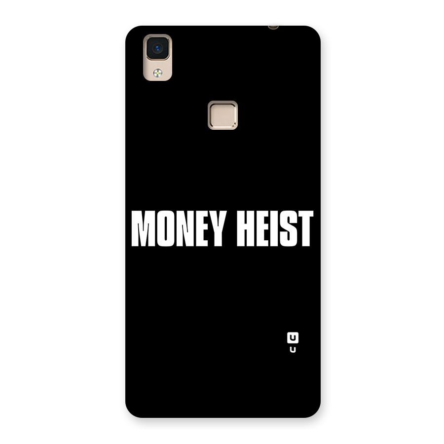Money Heist Typography Back Case for V3 Max