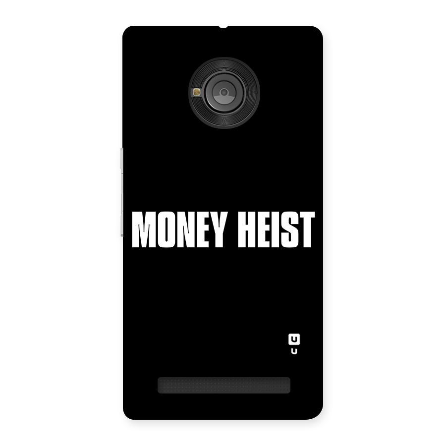 Money Heist Typography Back Case for Yu Yuphoria