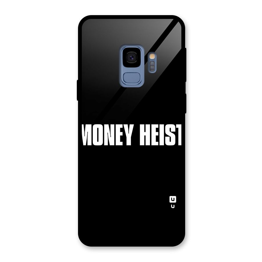 Money Heist Typography Glass Back Case for Galaxy S9
