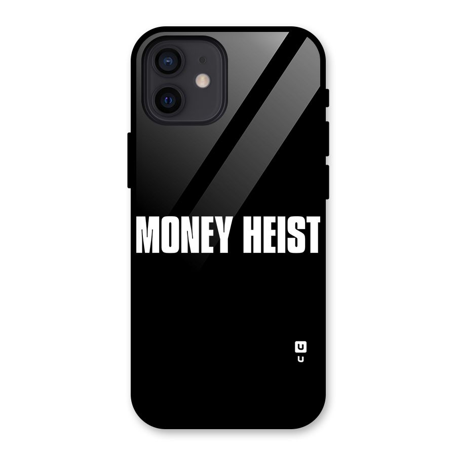 Money Heist Typography Glass Back Case for iPhone 12