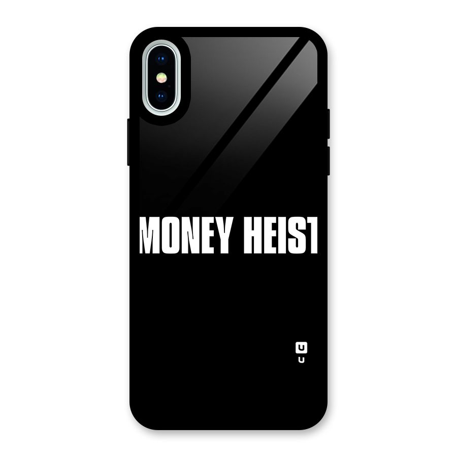 Money Heist Typography Glass Back Case for iPhone X